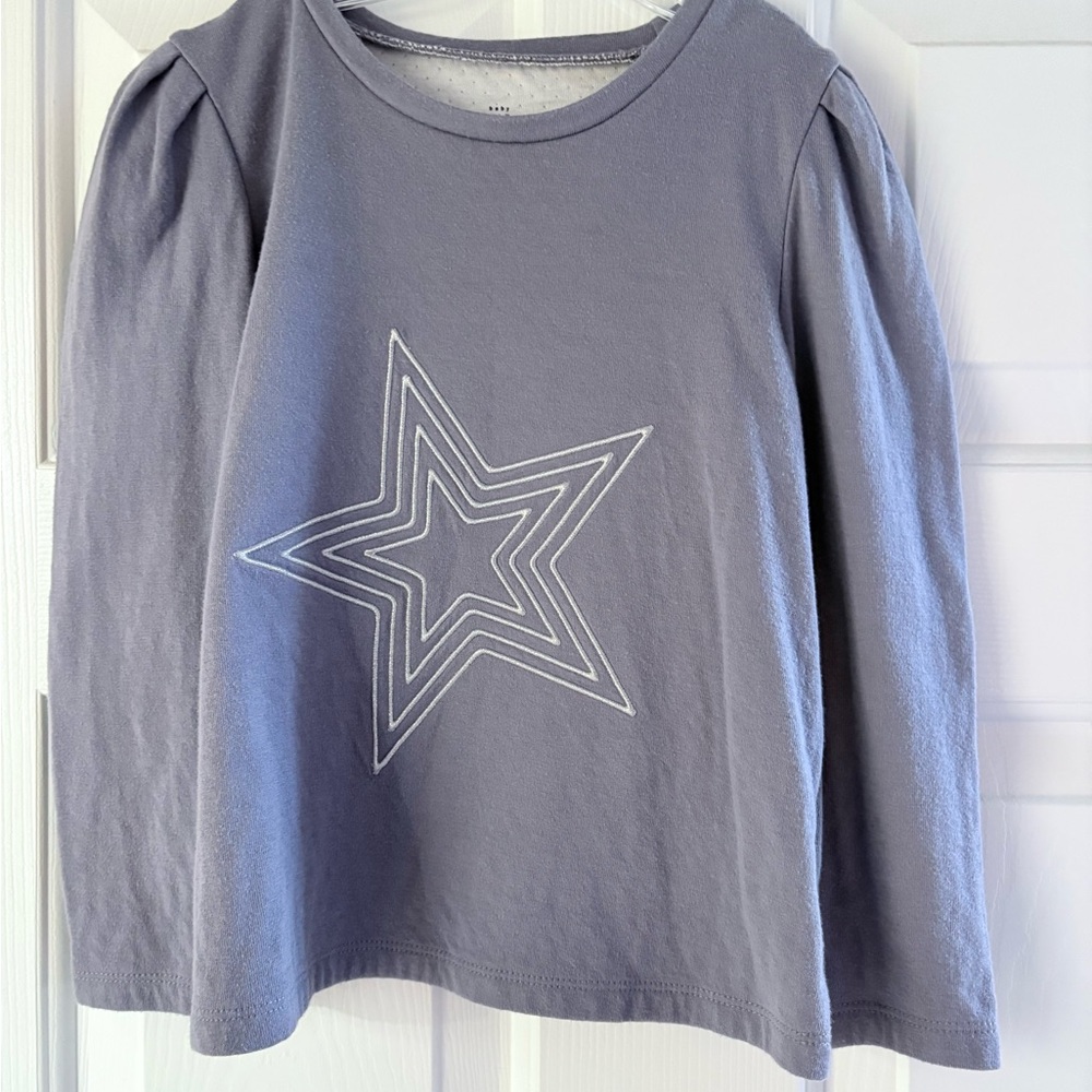 GAP Grayish Purple star lightweight sweatshirt